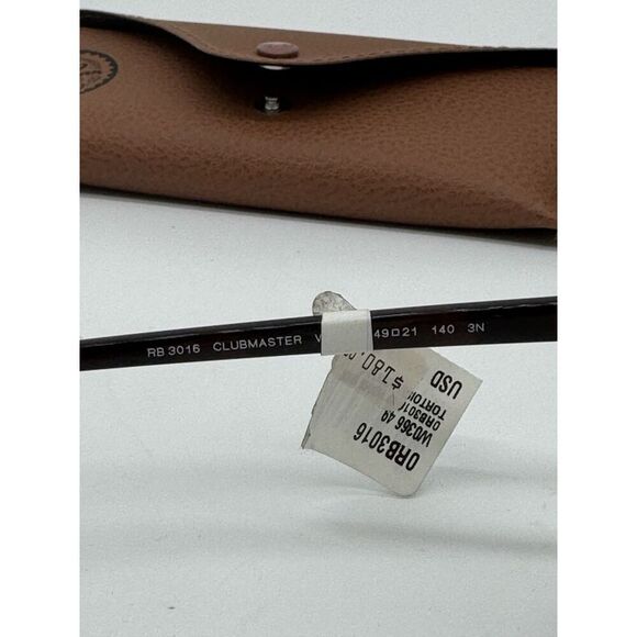 RAY-BAN RB 3016 W0366 HAVANA GOLD CLUBMASTER AUTHENTIC FRAMES SUNGLASSES 49-21 - Picture 7 of 12